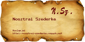 Nosztrai Szederke névjegykártya